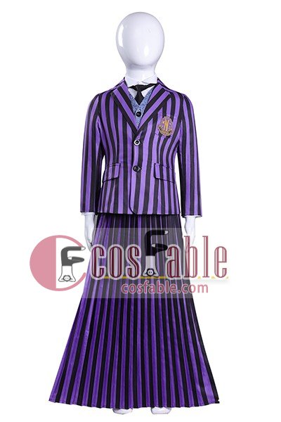 Wednesday 2 Purple School Uniform Kids Cosplay Costume