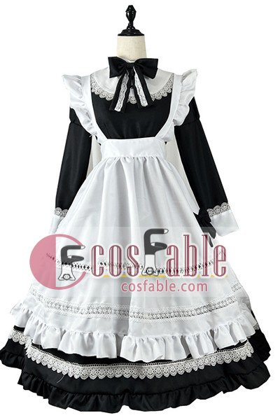 British Long Sleeve Maid Cosplay