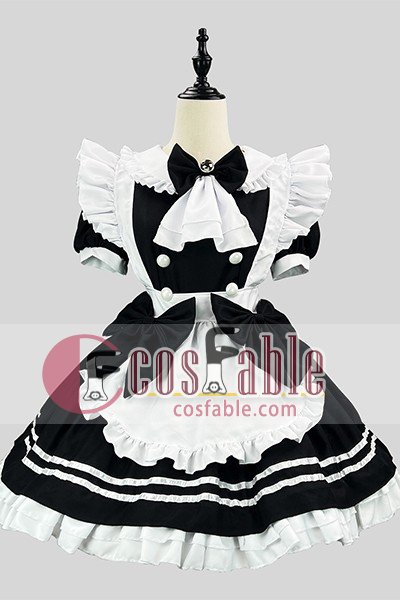 Little Devil Black White Lolita Maid Cosplay