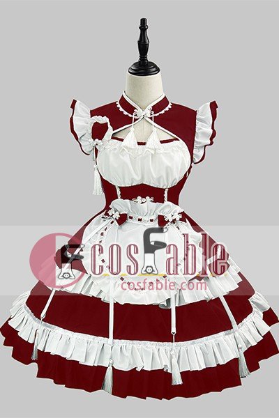 New Chinese Qipao Lolita Maid Cosplay