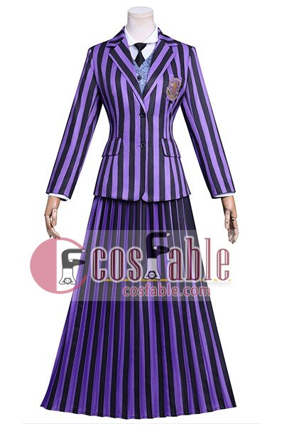Wednesday Season 2 Nevermore Purple Uniform Cosplay costume