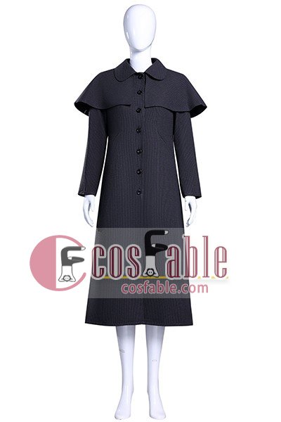 Wednesday Nevermore Academy Black Tweed Coat Cosplay costume