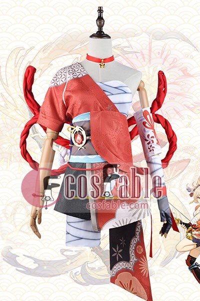 Genshin Impact Yoimiya Cosplay Costume