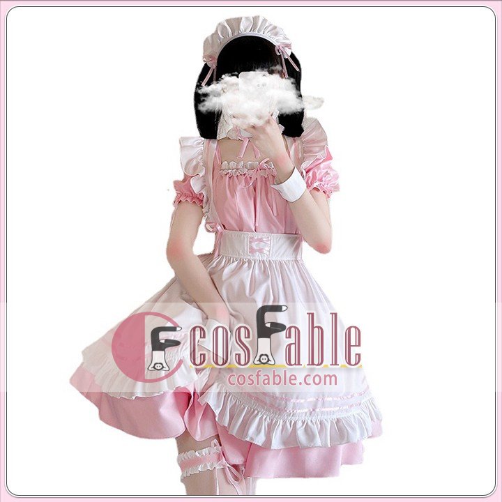 Pink Lolita Maid Costume